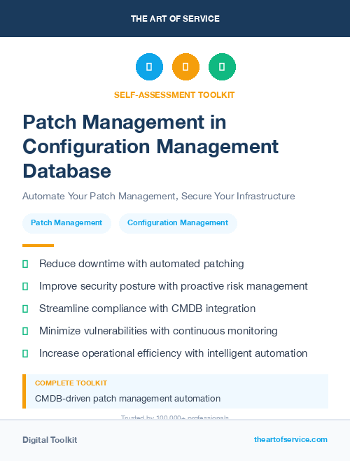 Patch Management in Configuration Management Database