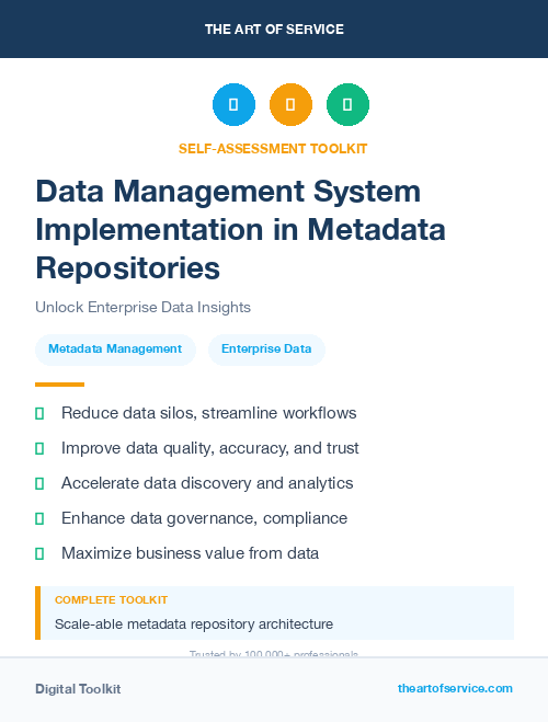 Data Management System Implementation in Metadata Repositories