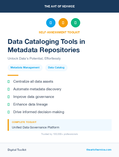 Data Cataloging Tools in Metadata Repositories