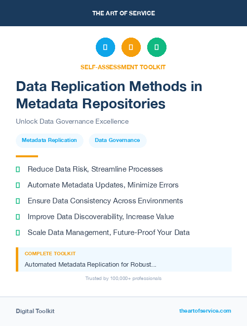 Data Replication Methods in Metadata Repositories