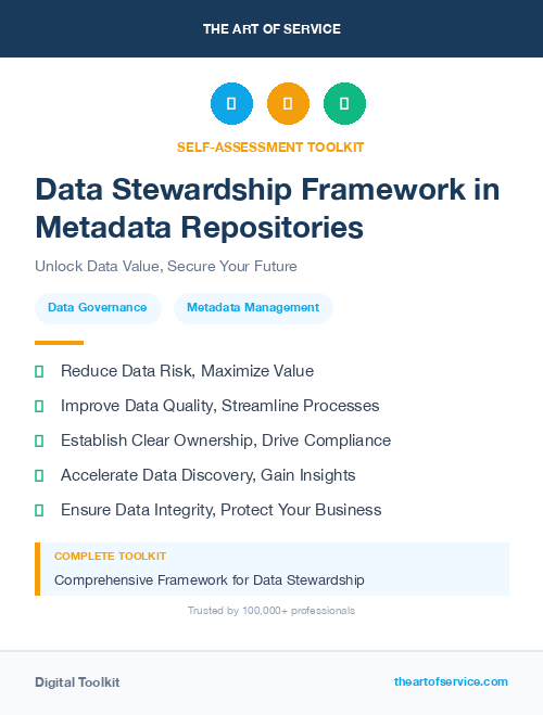 Data Stewardship Framework in Metadata Repositories