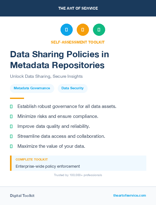 Data Sharing Policies in Metadata Repositories