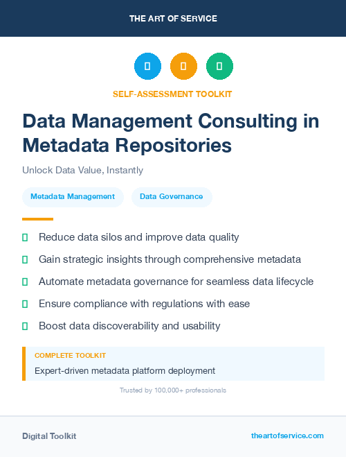 Data Management Consulting in Metadata Repositories