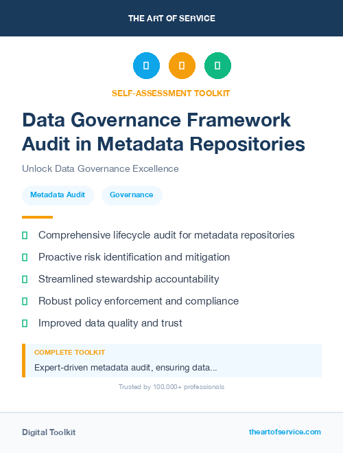 Data Governance Framework Audit in Metadata Repositories