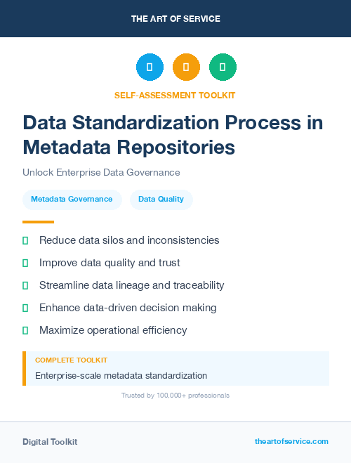 Data Standardization Process in Metadata Repositories