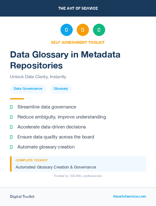 Data Glossary in Metadata Repositories