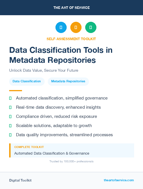 Data Classification Tools in Metadata Repositories