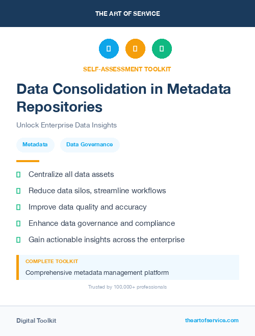 Data Consolidation in Metadata Repositories