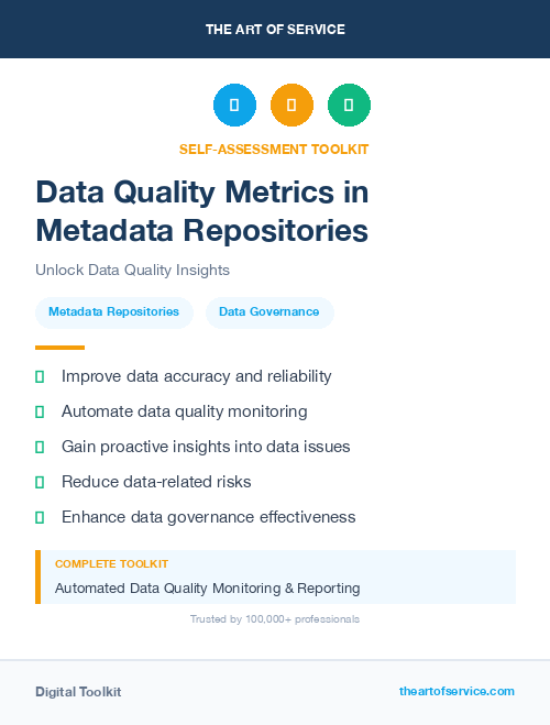 Data Quality Metrics in Metadata Repositories