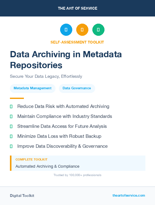Data Archiving in Metadata Repositories