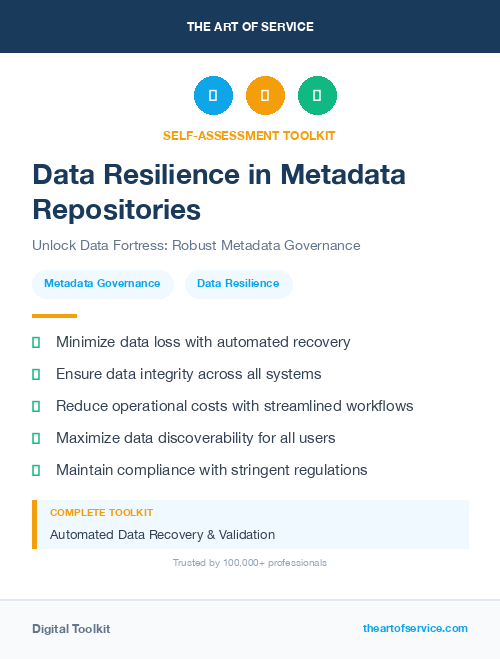 Data Resilience in Metadata Repositories