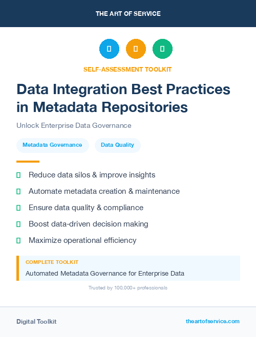 Data Integration Best Practices in Metadata Repositories