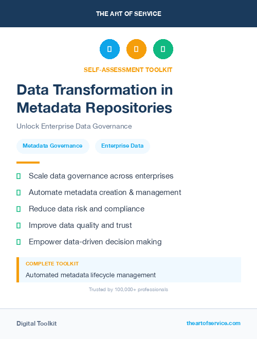 Data Transformation in Metadata Repositories
