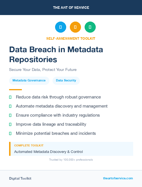 Data Breach in Metadata Repositories