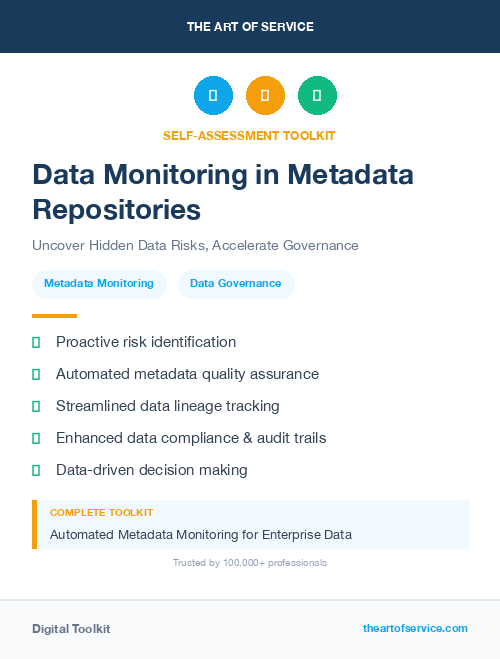 Data Monitoring in Metadata Repositories
