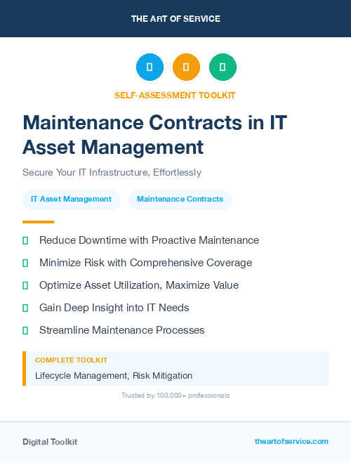 Maintenance Contracts in IT Asset Management