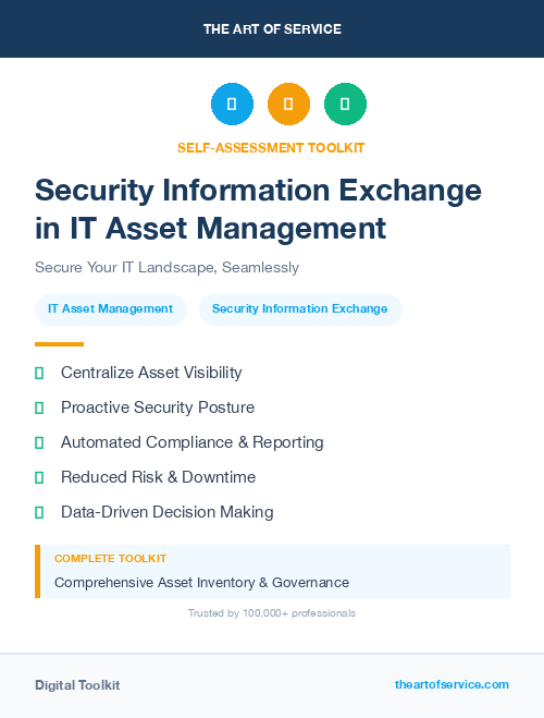 Security Information Exchange in IT Asset Management