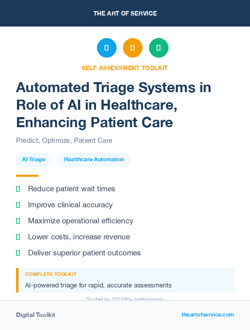 Automated Triage Systems in Role of AI in Healthcare, Enhancing Patient Care