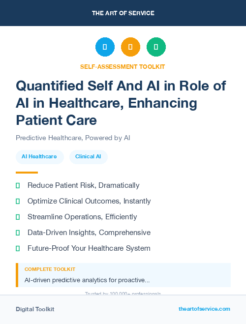 Quantified Self And AI in Role of AI in Healthcare, Enhancing Patient Care