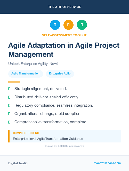 Agile Adaptation in Agile Project Management