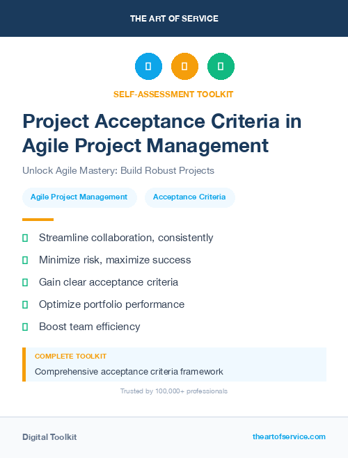 Project Acceptance Criteria in Agile Project Management