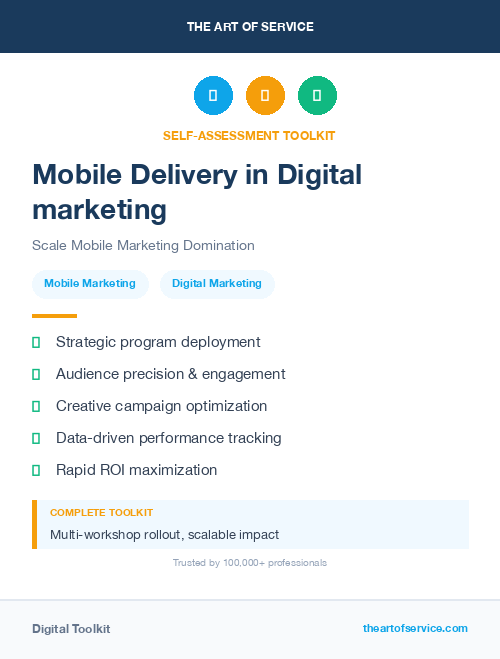 Mobile Delivery in Digital marketing