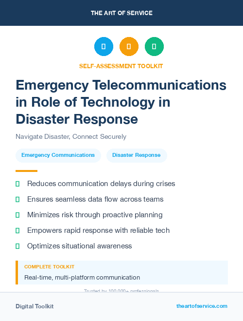 Emergency Telecommunications in Role of Technology in Disaster Response