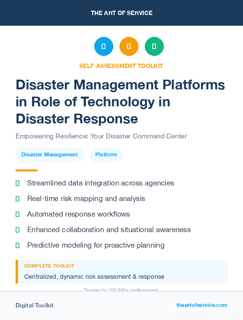 Disaster Management Platforms in Role of Technology in Disaster Response
