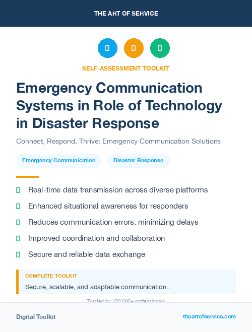 Emergency Communication Systems in Role of Technology in Disaster Response