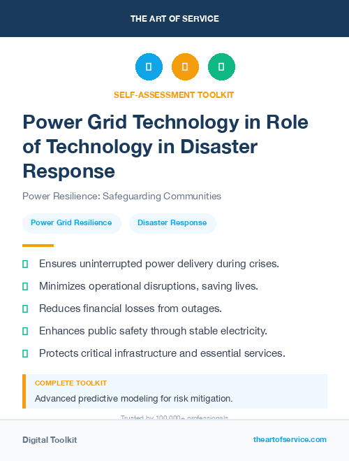 Power Grid Technology in Role of Technology in Disaster Response