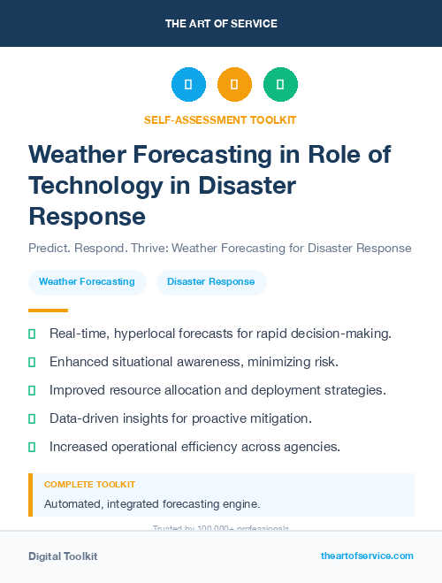 Weather Forecasting in Role of Technology in Disaster Response