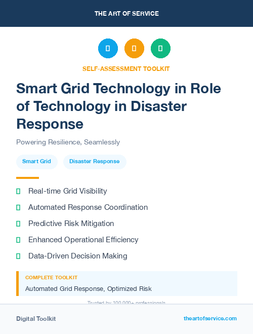 Smart Grid Technology in Role of Technology in Disaster Response