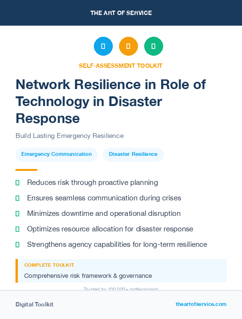 Network Resilience in Role of Technology in Disaster Response