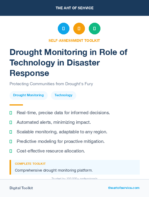Drought Monitoring in Role of Technology in Disaster Response