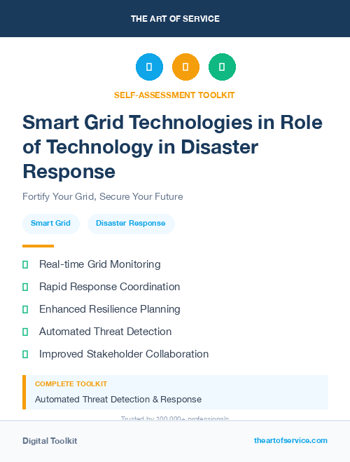 Smart Grid Technologies in Role of Technology in Disaster Response
