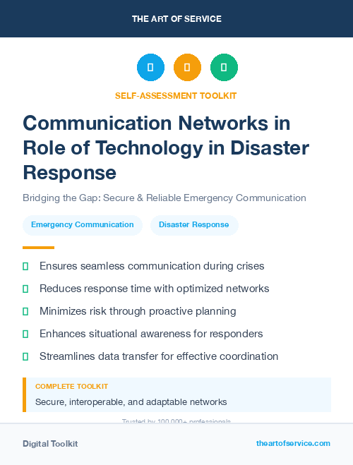 Communication Networks in Role of Technology in Disaster Response