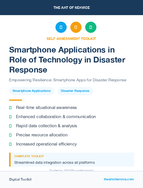 Smartphone Applications in Role of Technology in Disaster Response
