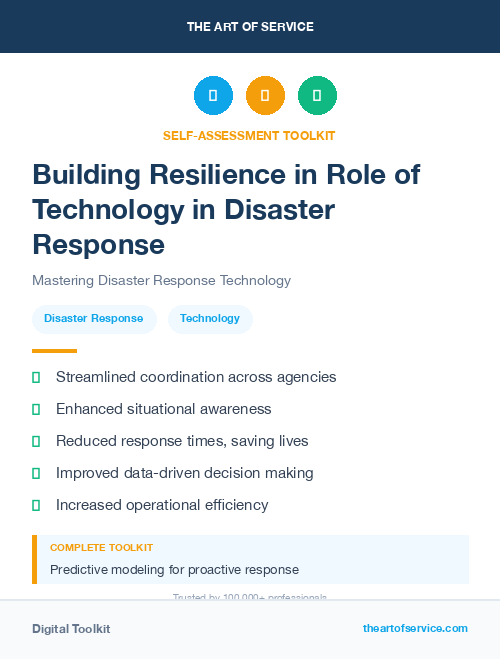Building Resilience in Role of Technology in Disaster Response
