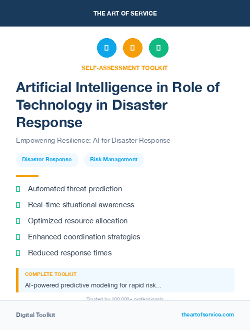 Artificial Intelligence in Role of Technology in Disaster Response