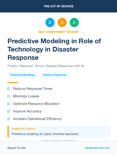 Predictive Modeling in Role of Technology in Disaster Response