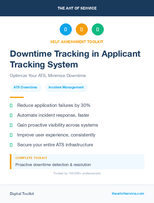 Downtime Tracking in Applicant Tracking System