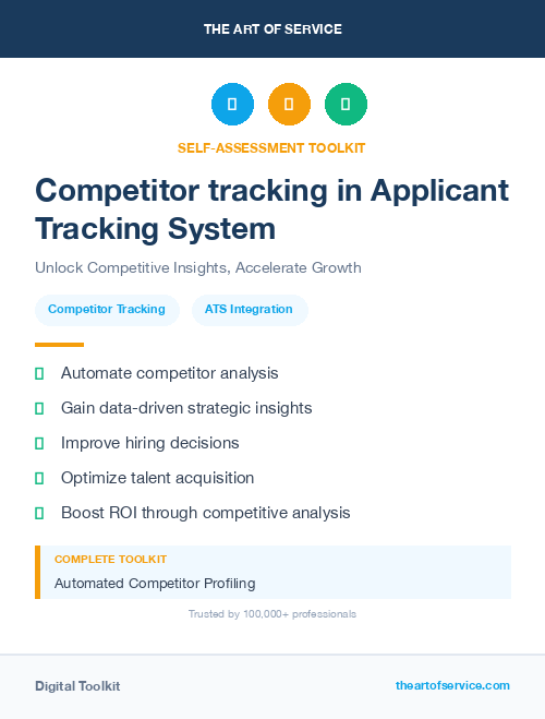 Competitor tracking in Applicant Tracking System