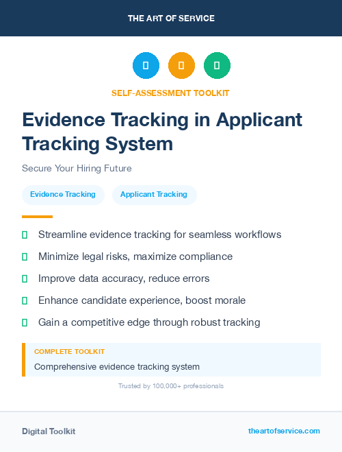 Evidence Tracking in Applicant Tracking System