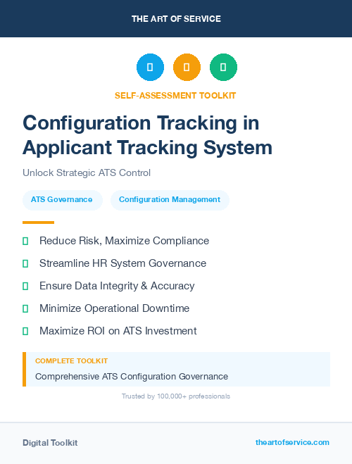 Configuration Tracking in Applicant Tracking System