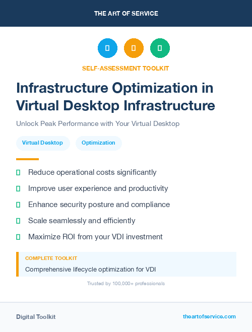 Infrastructure Optimization in Virtual Desktop Infrastructure