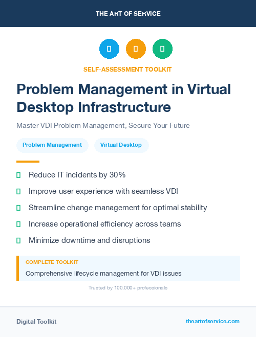 Problem Management in Virtual Desktop Infrastructure