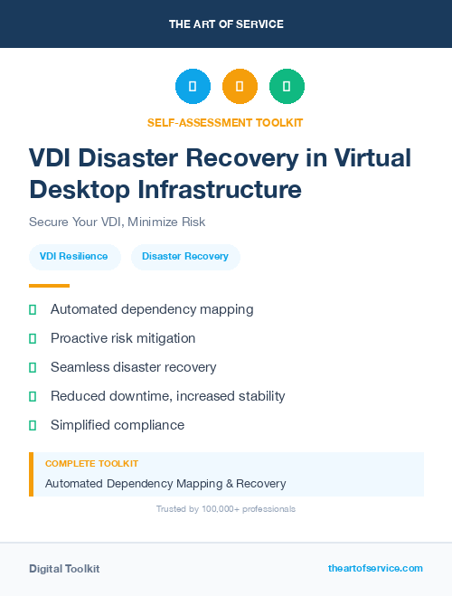VDI Disaster Recovery in Virtual Desktop Infrastructure