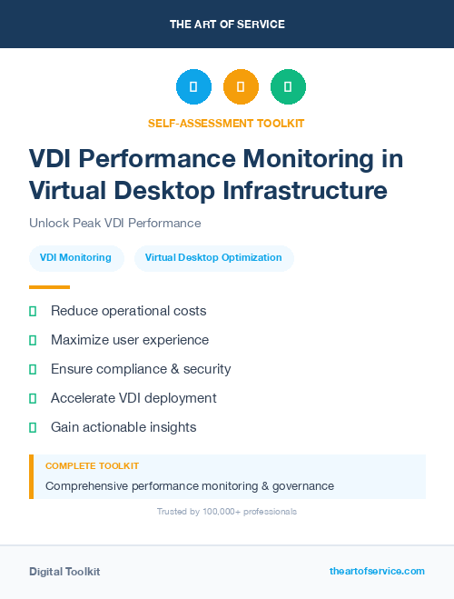 VDI Performance Monitoring in Virtual Desktop Infrastructure