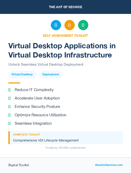 Virtual Desktop Applications in Virtual Desktop Infrastructure