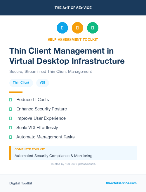 Thin Client Management in Virtual Desktop Infrastructure
